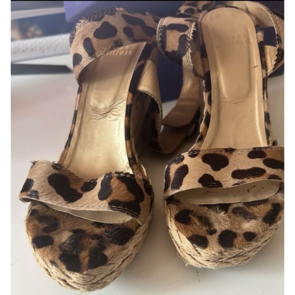 STUART WEITZMAN  wedge sandals  X-ray Cogleo  .RARE. ‎  US Size 8.5 - Picture 7 of 11